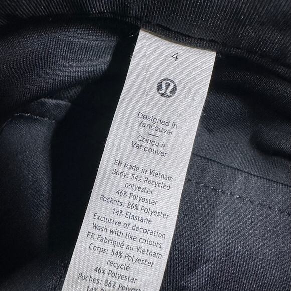 Lululemon City Sleek 5 Pocket Pant 30" Black Women's 4 Excellent Used Condition - Picture 7 of 11